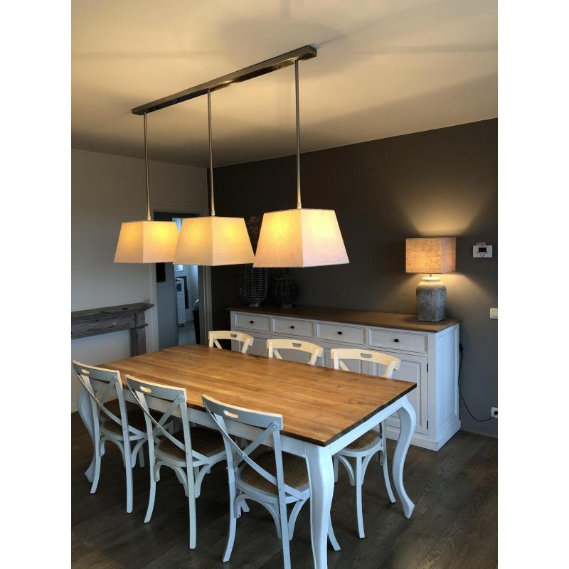6x landelijke stoelen met rieten zitvlak