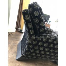 Chaisse longue en Fauteuil met hocker
