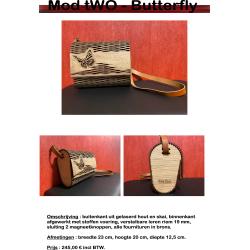 Houten handtas Cara-Cara Butterfly-Collection