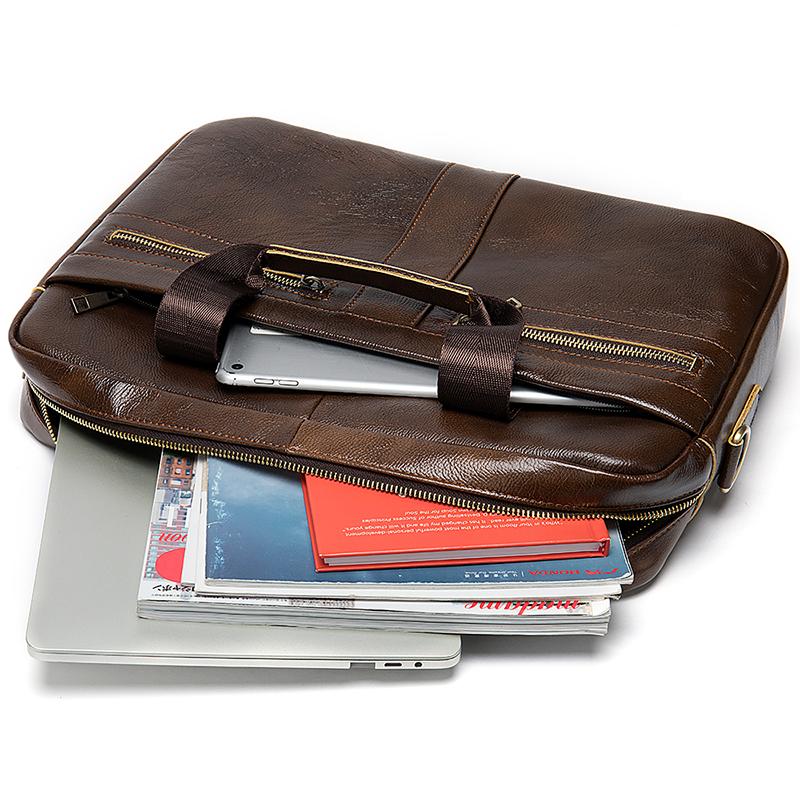 Partij Lederen Tassen 15"4  - Cognac x 20 en Zwart x 20