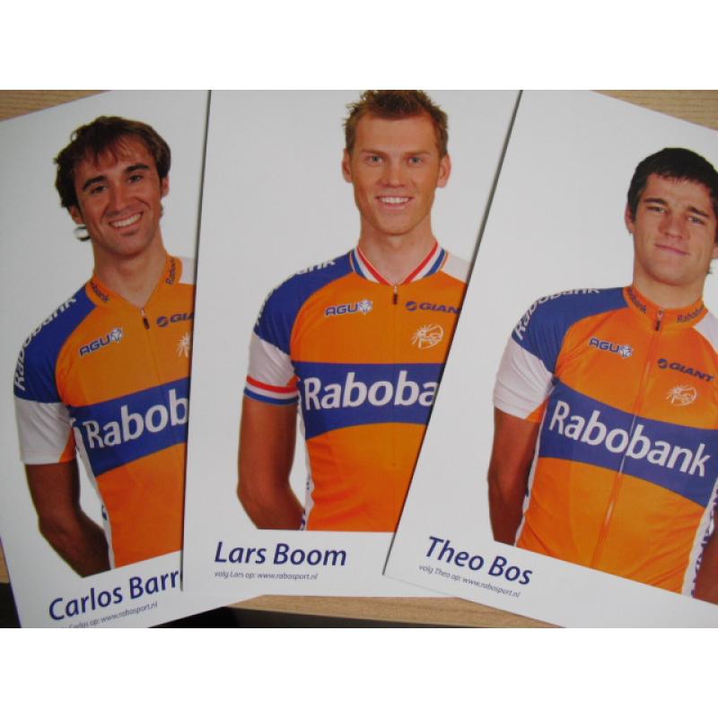 Te koop div.complete series foto's van wielrenners