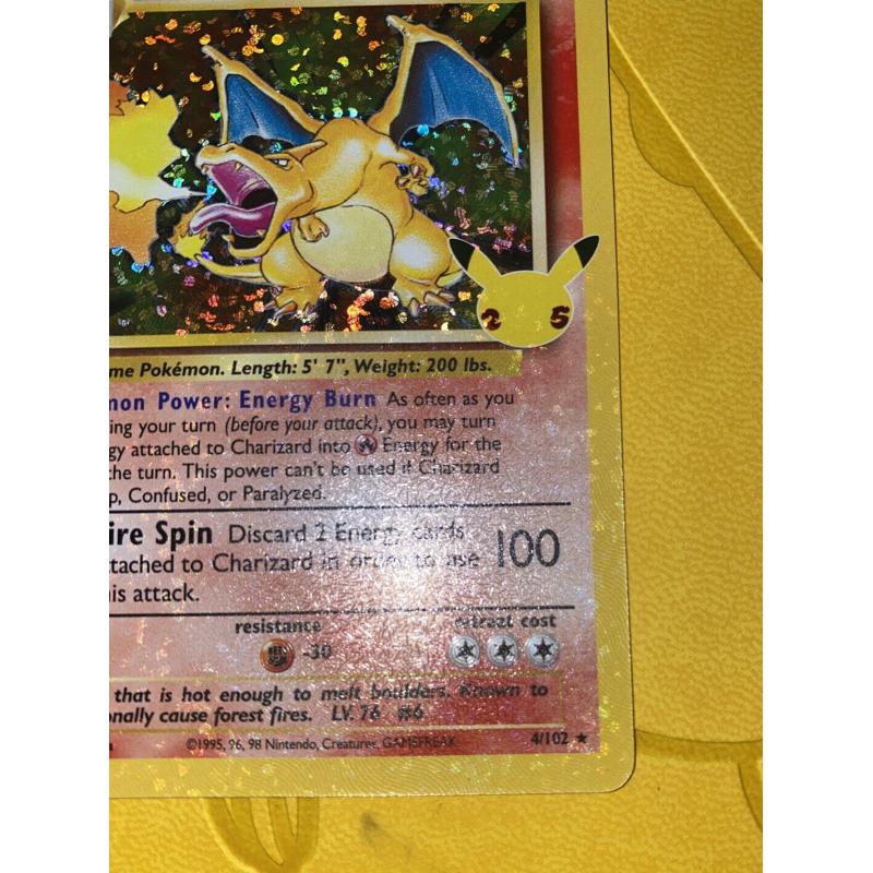 Charizard Pokemon Celebrations 25th Anniversary 4/102 Holo Rare