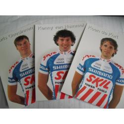 Te koop div.complete series foto's van wielrenners
