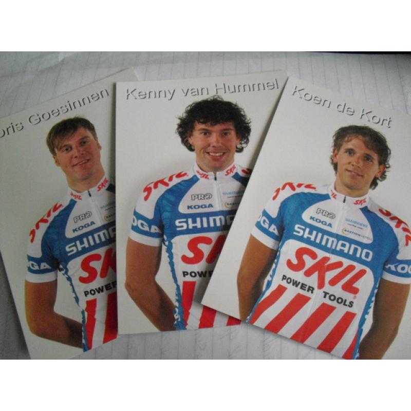 Te koop div.complete series foto's van wielrenners