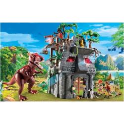 PLAYMOBIL Dinos Basiskamp van de avonturiers met T-Rex - 9429