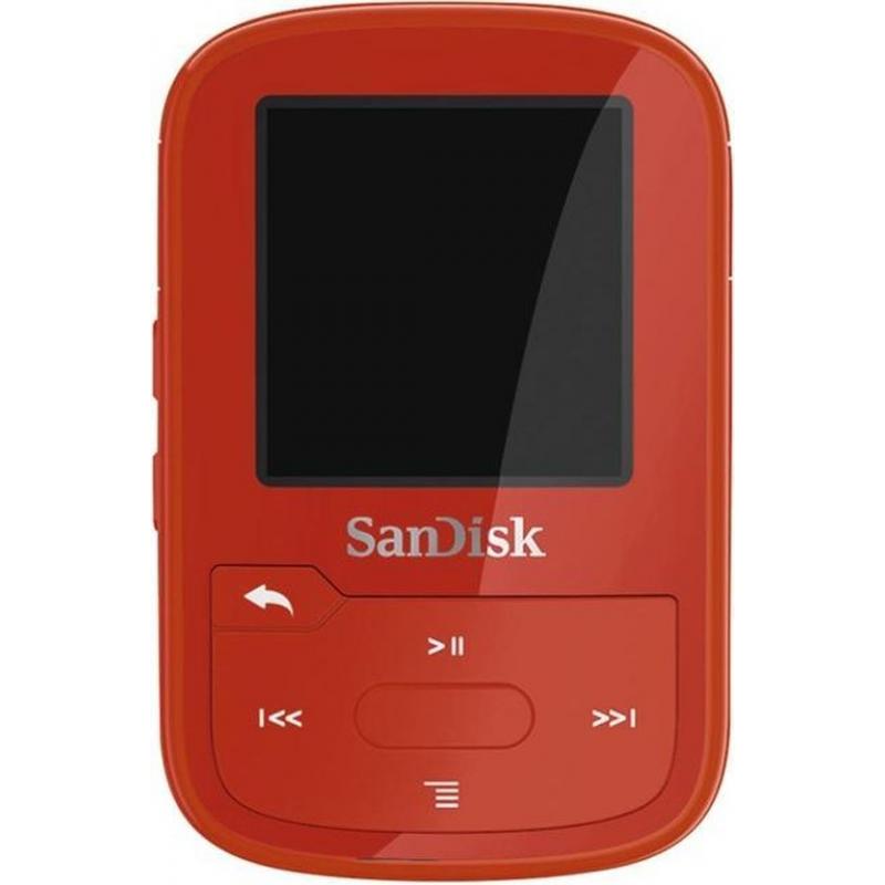 SanDisk Clip Sport Plus - MP3-speler - 16GB - Rood