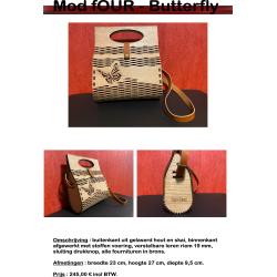 Houten handtas Cara-Cara Butterfly-Collection