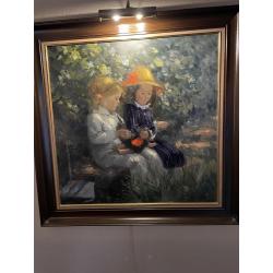 LOUIS VAN DER BEESEN olieverfschilderij 122x122