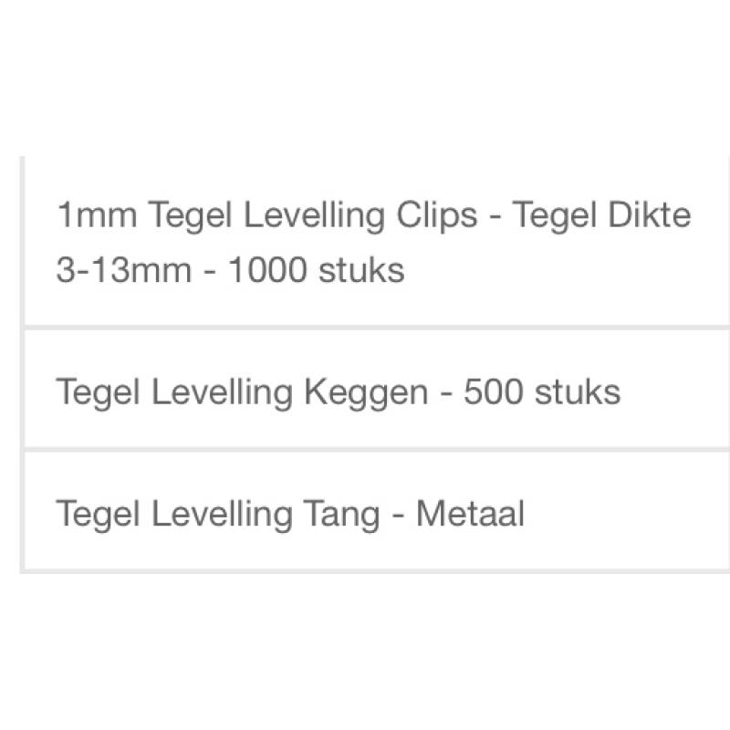 Keggen en clipsen plus tang