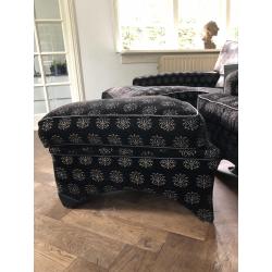 Chaisse longue en Fauteuil met hocker