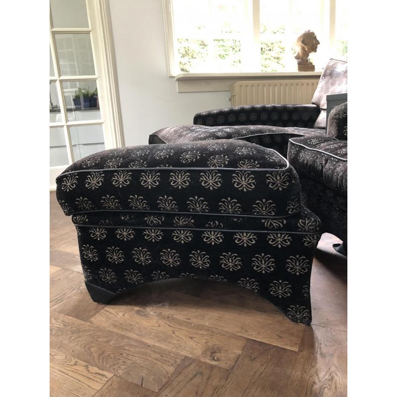 Chaisse longue en Fauteuil met hocker