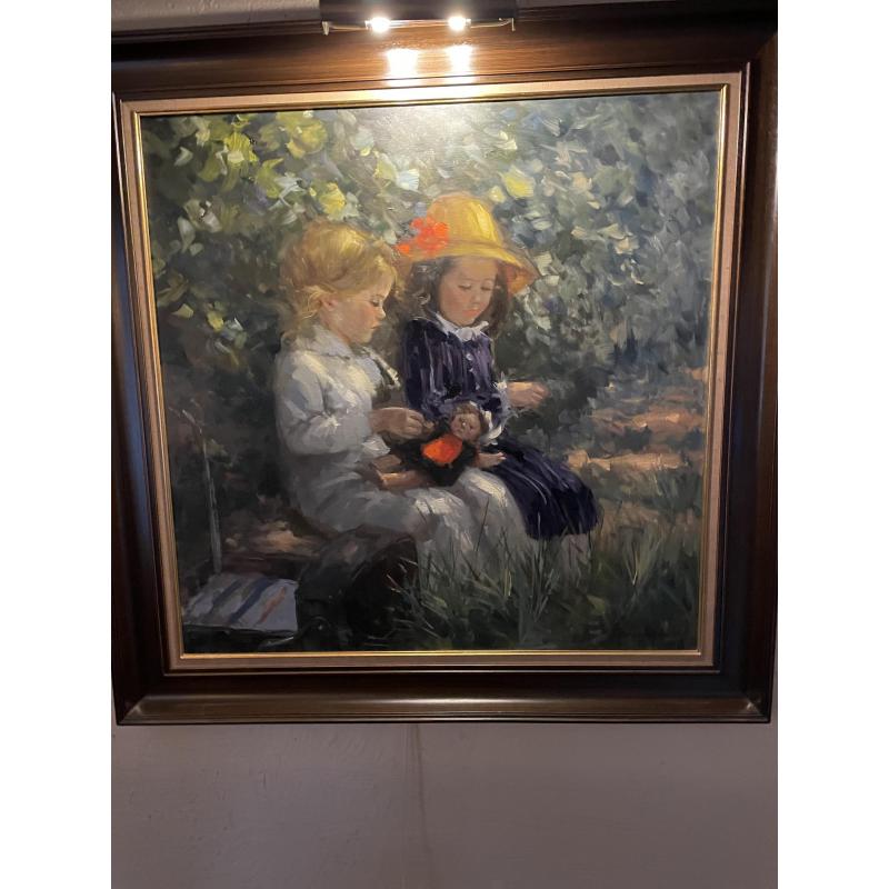 LOUIS VAN DER BEESEN olieverfschilderij 122x122