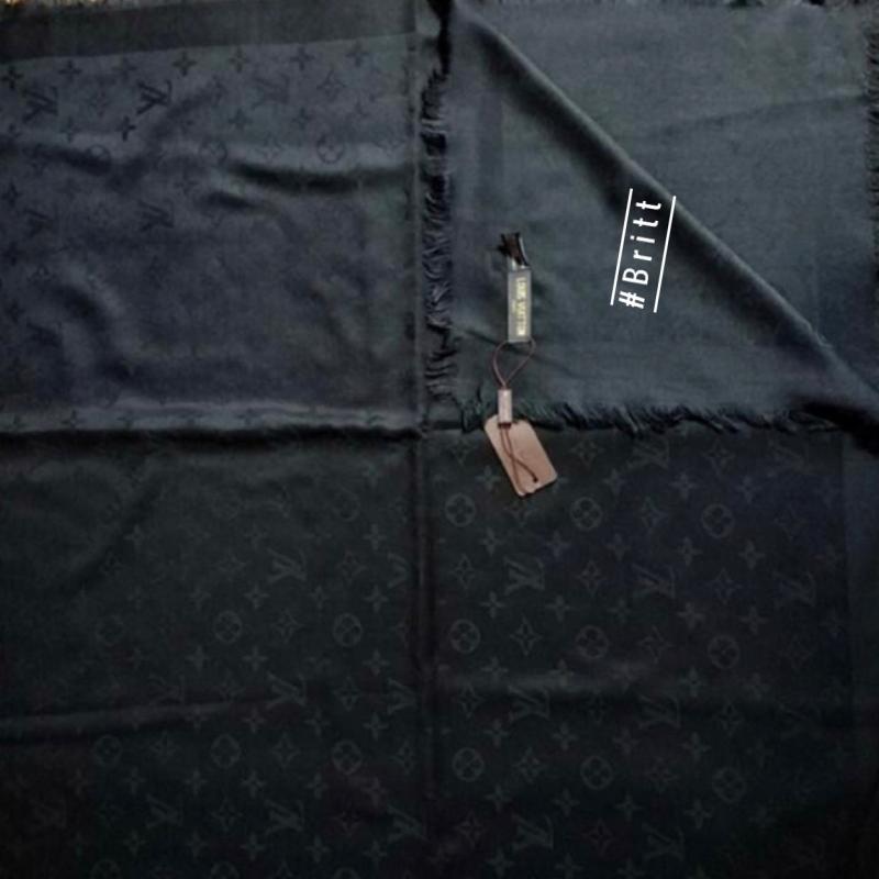 Louis Vuitton Monogram Black on Black sjaal nieuw