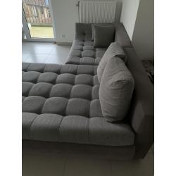 Hoeksalon grijs / slaapbank met opbergruimte