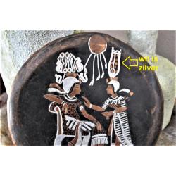 Antiek Egyptisch Wandbord Koper met 925/1000 zilver