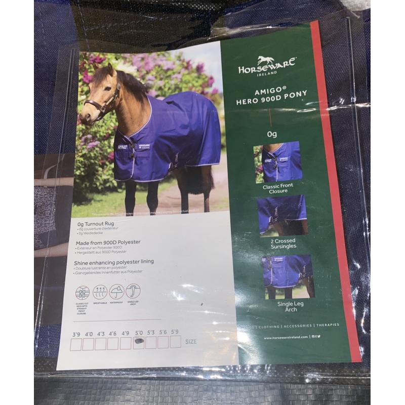 NIEUW! Horseware Amigo Hero ACY Pony Regendeken- 0g - 5’0