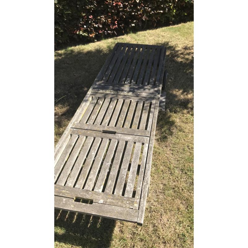Ligbed in teak - GRATIS