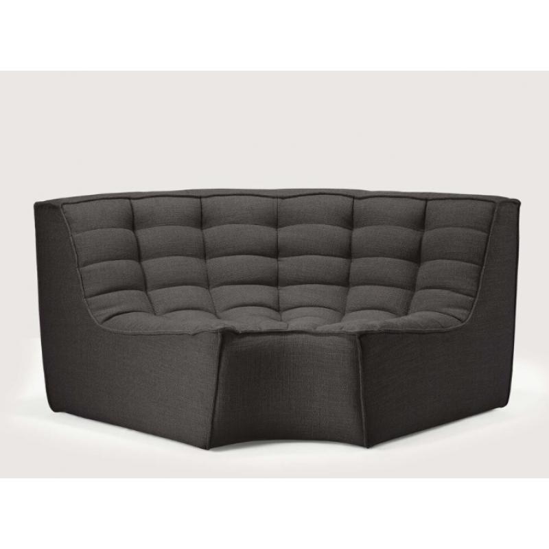 Ethnicraft N701 bank: rond hoekelement   N701 bank: 2-zits