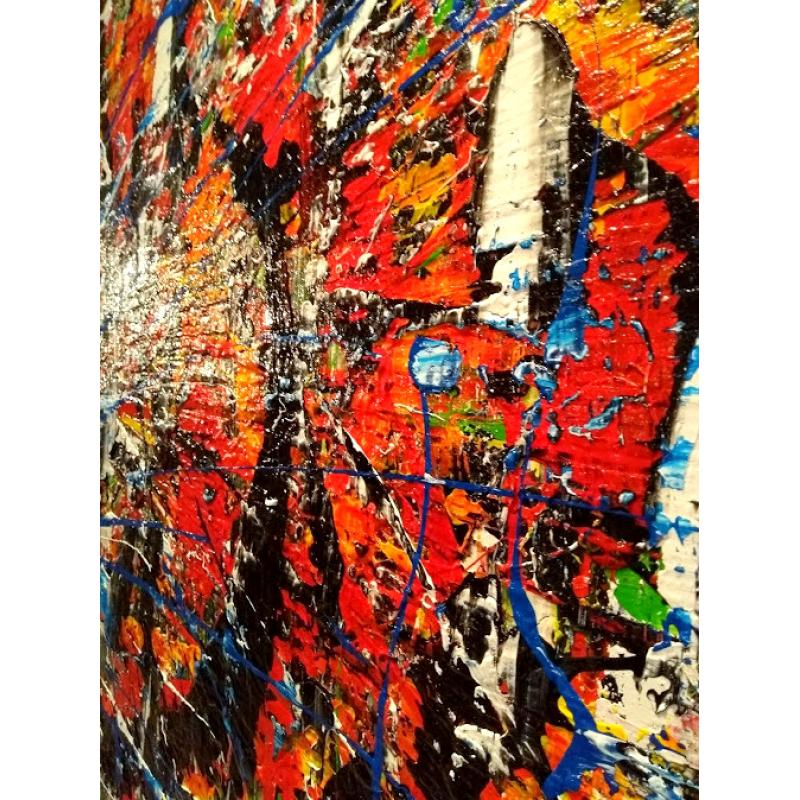 Break Through XL. Groot formaat. Kleurrijk. Dik reliëf. Abstract. Door M. van Vliet