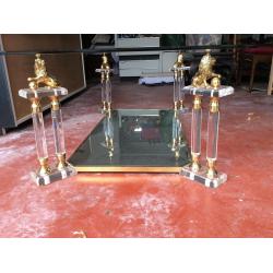 Salontafel met geslepen glas