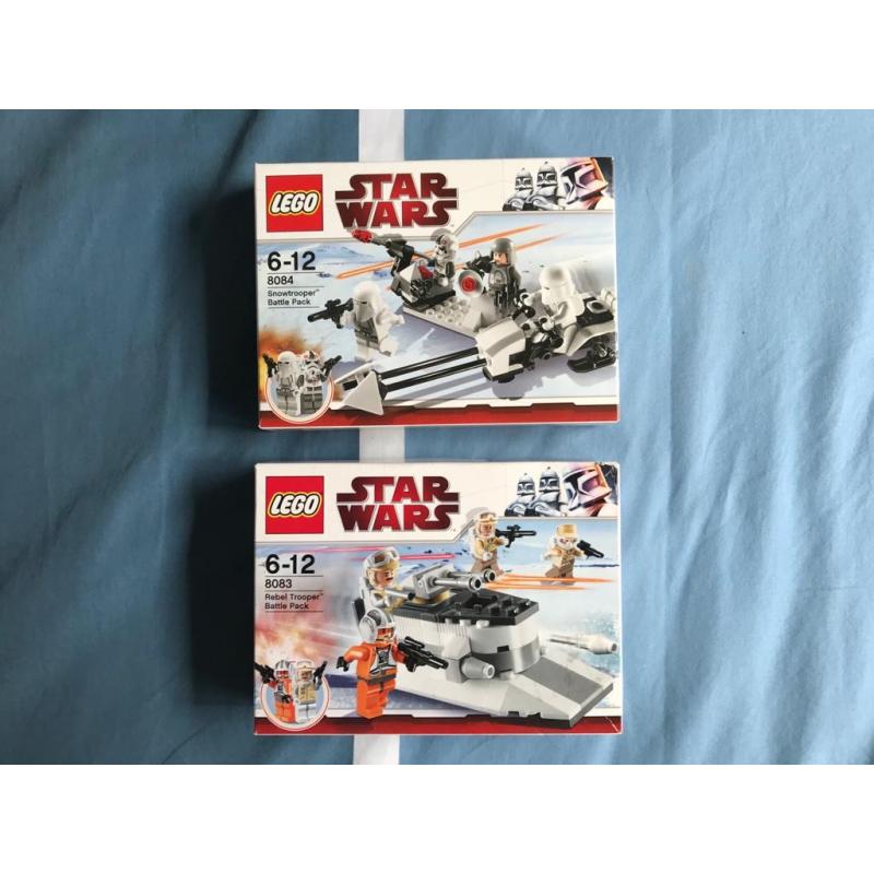Lego Star Wars 8083 Rebel Trooper & 8084 Snowtrooper Battle Pack