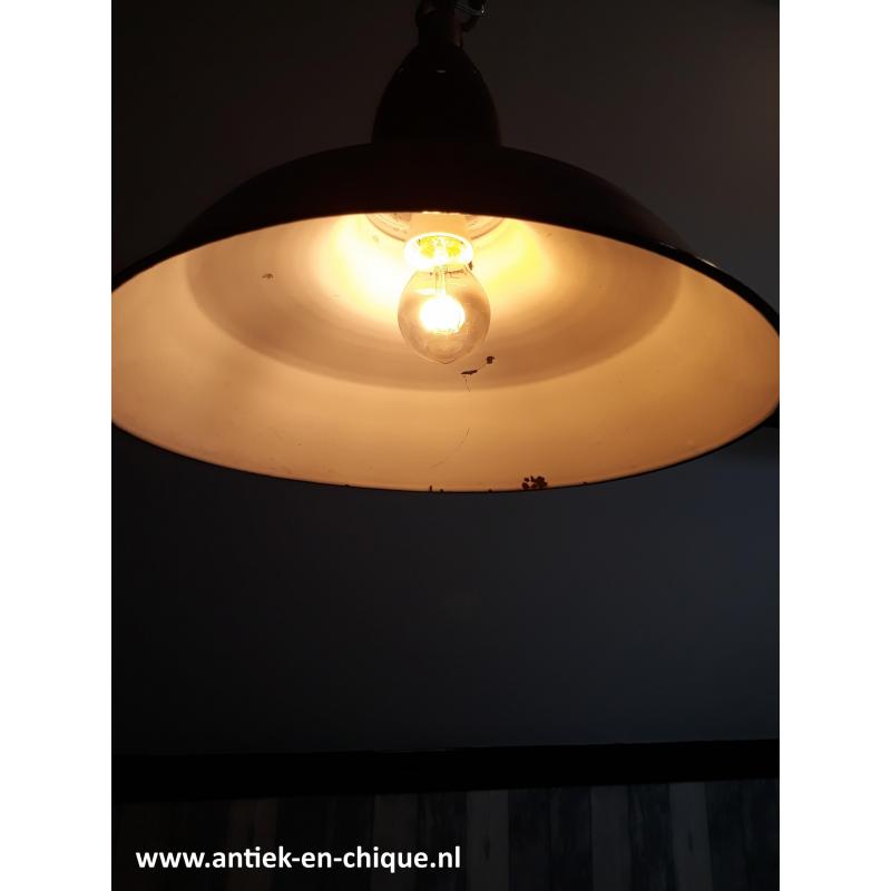 Vintage Franse industriële hanglamp