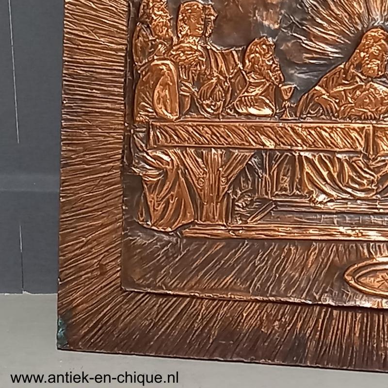 Bronzen plaquette Laatste Avondmaal