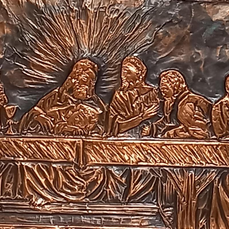Bronzen plaquette Laatste Avondmaal