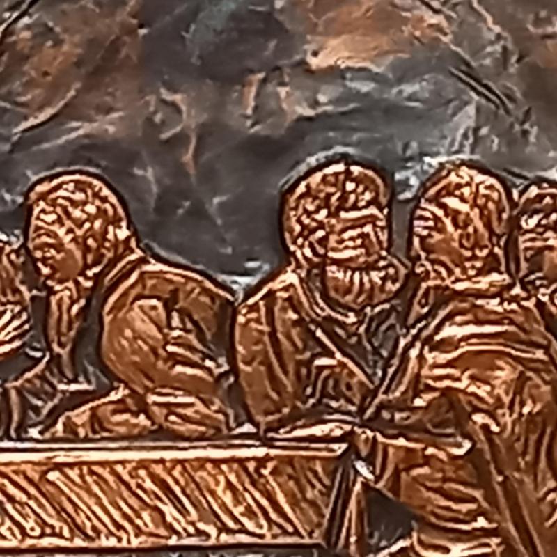 Bronzen plaquette Laatste Avondmaal