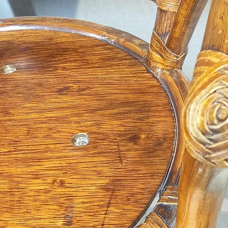 Vintage rotan barkrukken
