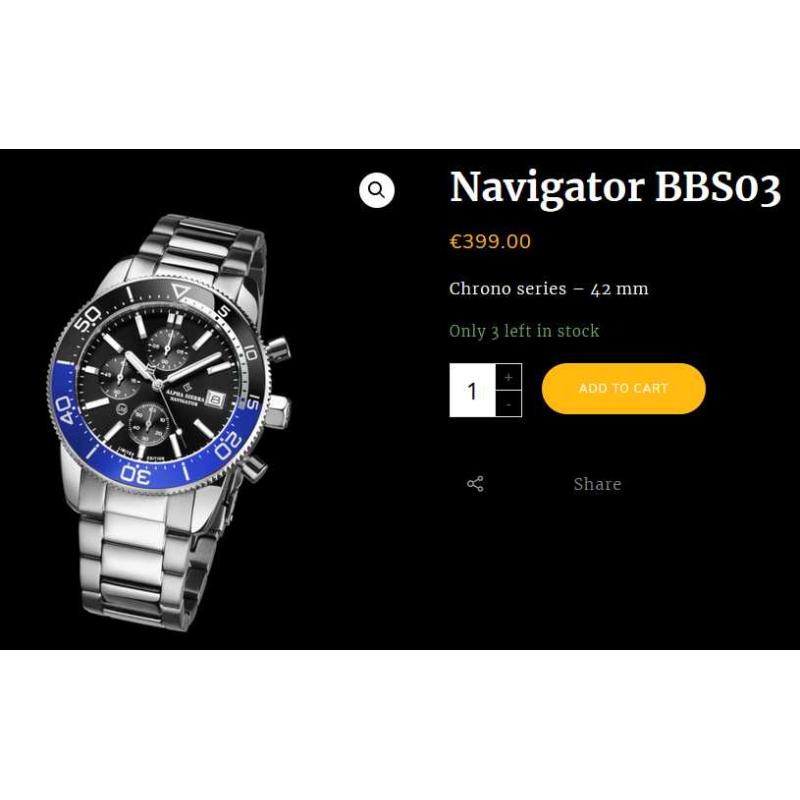 4 prachtige NAVIGATORS van ALPHA SIERRA NIEUW!!
