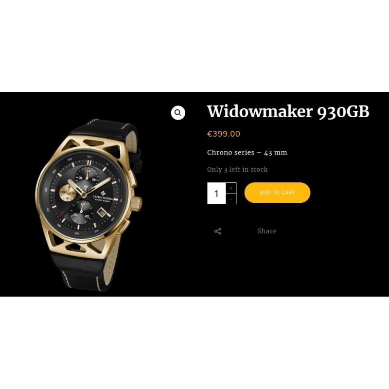 PRACHTIGE HERENHORLOGE ALPHA SIERRA WIDOWMAKER 930GB NIEUW!
