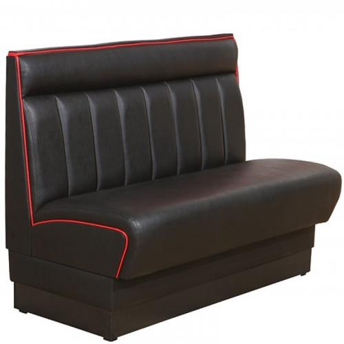 HORECA EETBANK - AMERICAN - ZWART ROOD