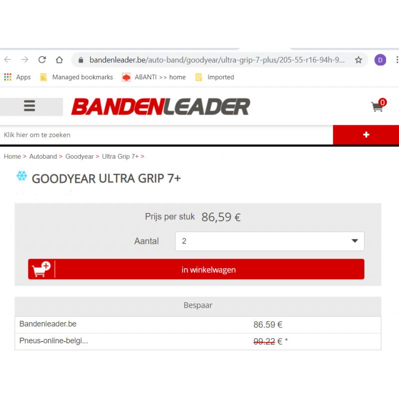 Winterbanden Nieuwstaat: Goodyear ULTRA GRIP,205/60 R16 92H