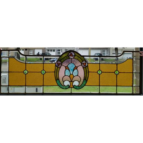 Art deco voorzetgflasraam - uitstekende staat