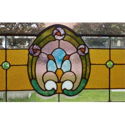 Art deco voorzetgflasraam - uitstekende staat