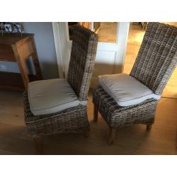 6 landelijke eetkamerstoelen