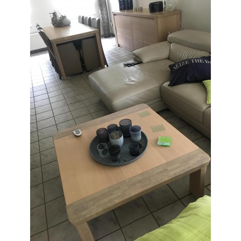 Mooie beukenhouten salontafel