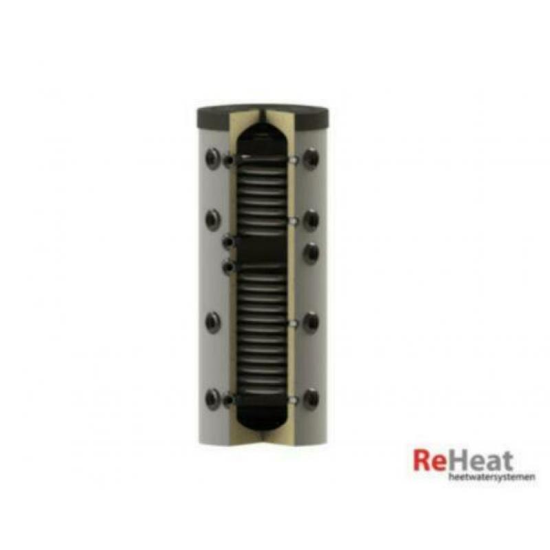 Buffervat Staal 2 Wisselaars 150-1000 Liter
