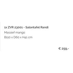 Salontafel uit massief mango hout