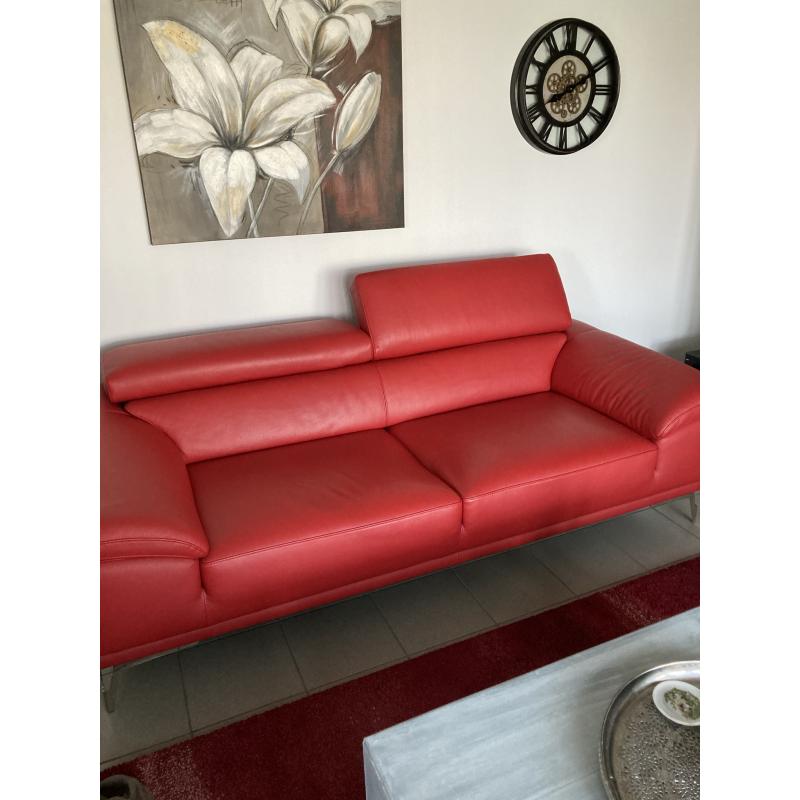 Rode lederen salon