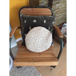 Leuke houten loungestoel!