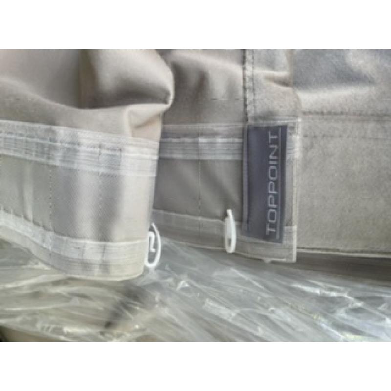 Wave gordijnen velours beige