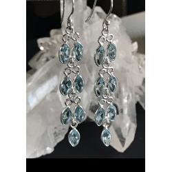 Blue topaas oorbellen,