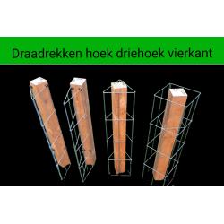 Beplanting langs staanders van een overkapping leiden.