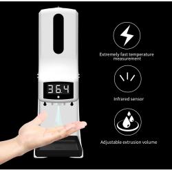 Temperatuur Scanner en Handdesinfectie dispenser in 1 apparaat