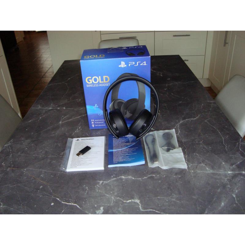 Sony PS4 Gold wireless headset.