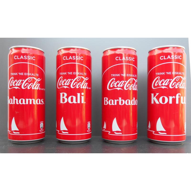 15 duitse Trink 'ne Eiskalte Coca Cola blikjes - Classic