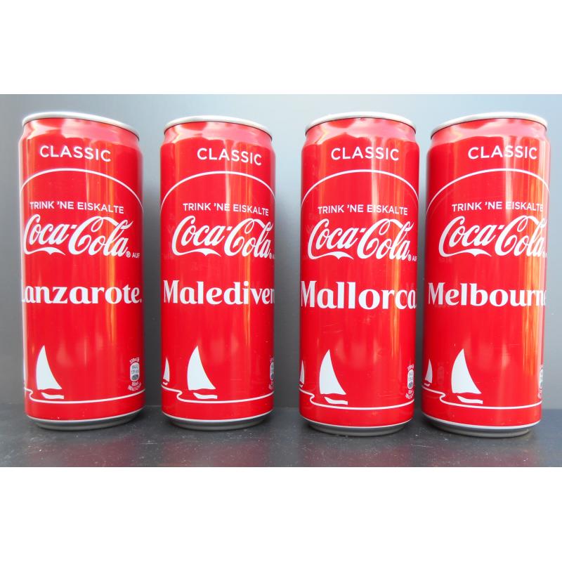 15 duitse Trink 'ne Eiskalte Coca Cola blikjes - Classic