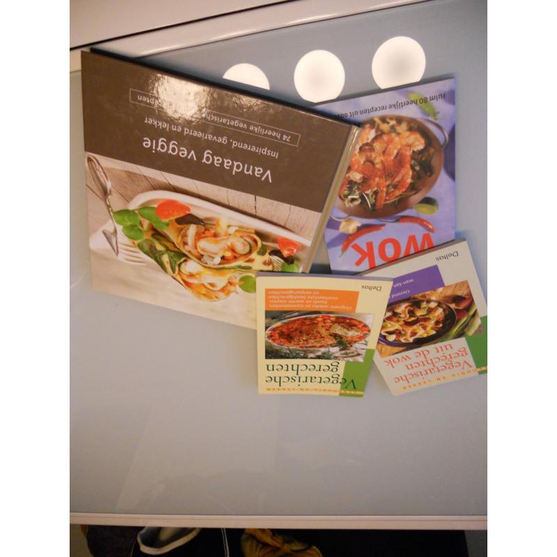 vegetarische en andere niet gebruikte kookboeken